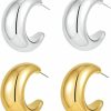 VULETO Vuleto Earring Dupes Extra Large Big Chunky Gold Hoop Earrings For Women Girls, Tear Drop Lightweight Gold Plated Earrings Fashion Jewelry | Earrings