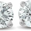 P3 POMPEII3 Certified 1/2Ct Natural Diamond Studs Round Brilliant Cut Women'S Earrings In 14K Gold Setting | Earrings