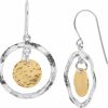 Silpada Silpada 'Marbella' Two-Tone Disc Drop Earrings In Sterling Silver And Gold-Plating | Earrings