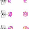 Body Candy Body Candy Stainless Steel Synthetic Opal Post Stud Earring Pack Of 3 | Earrings