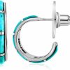 SHOP LC DELIVERING JOY Shop Lc Santa Fe Style Multicolor Turquoise Hoop Earrings For Women 925 Sterling Silver Boho Earrings Western Jewelry For Women Birthday Mothers Day Gifts For Mom | Earrings