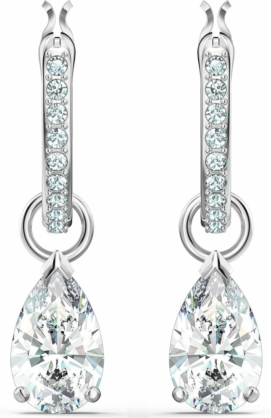 SWAROVSKI Swarovski Attract Necklace, Earring, And Bracelet Crystal Jewelry Collection, Rhodium Tone Finish | Earrings