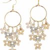 ANDPAI Andpai Lightweight Bohemian Long Colorful Chandelier Tassel Flower Dangle Drop Earrings For Women Girls Exquisite Big Hoop Fairy Flowers Stud Earrings | Earrings