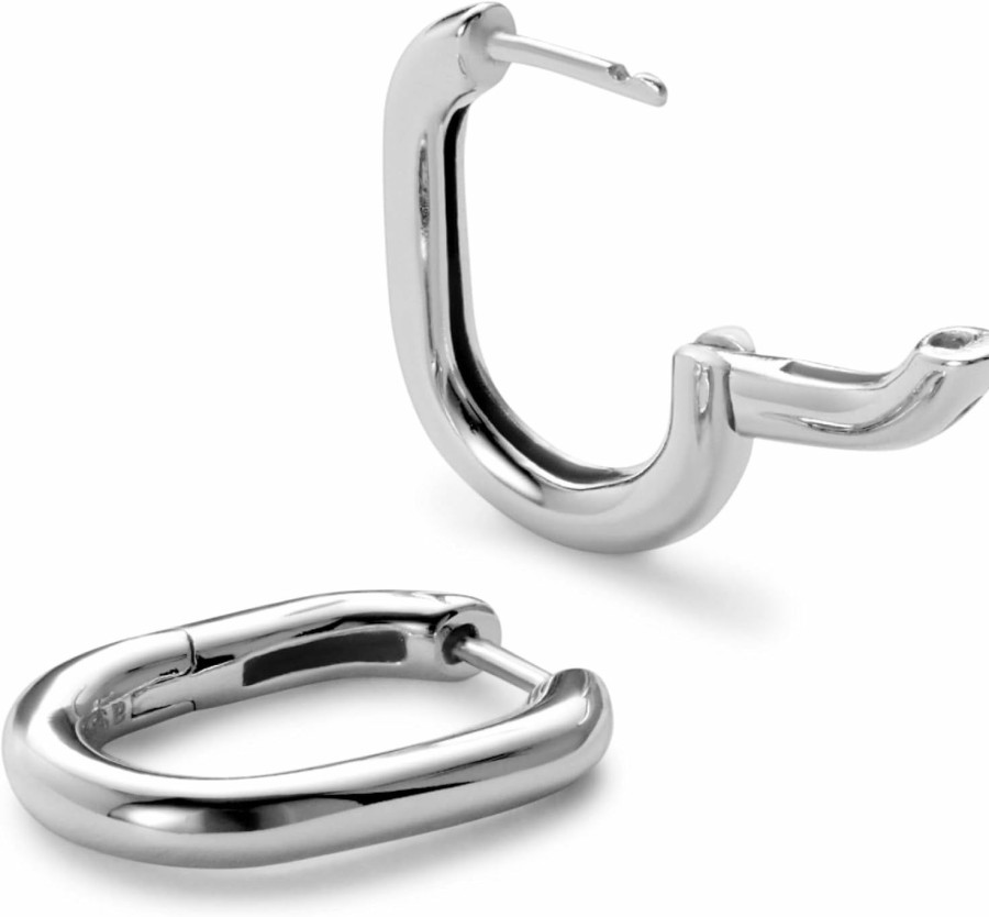 Ana Luisa Ana Luisa Rox Earrings Collection - Chic 14K Gold Plated & Rhodium Silver Hoops In Small & Mini Sizes - Hypoallergenic, Water-Resistant, And Tarnish-Free - Crafted In 100% Recycled Sterling Silver | Earrings