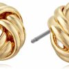 Anne Klein Anne Klein \"Classics\" Gold-Tone Knot Stud Earrings | Earrings