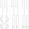 ORAZIO Orazio 6 Pairs Stainless Steel Chain Tassel Earrings For Women Lightweight Wave Threader Ball Dangle Drop Minimalist Chain Earrings Set | Earrings