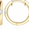 Fanglcy Fanglcy 14K Gold Hoop Earrings For Women Radiant Gold Diamond Hoop Earrings For Women Earrings Gold Huggie Hoop Earrings 14K Gold Earrings Jewelry, 15Mm 25Mm | Earrings