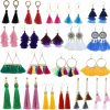 AROIC 18-32 Pairs Tassel Earrings Set With Colorful Tassel Long Layered Dangle Hoop Tiered Thread Earrings Set For Women Girls Jewelry Fashion And Valentine Birthday Party Gift… | Earrings