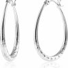 ALEXCRAFT Silver Oval Hoop Earrings Hypoallergenic 14K Gold Plated Sterling Silver Lightweight Oval Hoop Earrings For Women Gilrs | Earrings