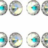 DOLON 4 Pairs 20Mm Round Shaped Acrylic Stone Post Earrings For Womens Wedding Dance Costume Casual Wear Stage Jewelry Mothers Day Gift | Earrings