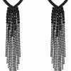 EVER FAITH Ever Faith Star Tassel Earrings For Women Girls, Rhinestone Crystal Long Waterfall Beaded Fringe Chandelier Dangle Drop Statement Earrings Wedding Party Jewelry | Earrings