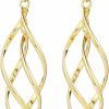 Sunflower Jewellery Earrings For Women 18K Gold Linear Swirl Wire Earrings For Women Dangling Boho Dangle Drop,Classic Infinity Earrings For Women Girls | Earrings