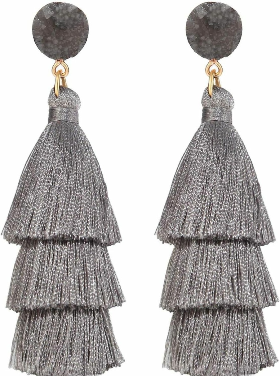 Legitta Legitta Tassel Earrings Layered Tiered Linear Drop Fashion Trending Earrings | Earrings