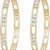 ENROSE Enrose 14K Gold Hoop Earrings Diamond Earrings For Women Sparkling 14K Gold Earrings For Women'S Hoop Earrings Cubic Zirconia Hoops 42Mm*4Mm | Earrings