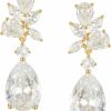 SWEETV Sweetv Elegant Bridal Wedding Earrings For Brides, Bridesmaids, Cubic Zirconia Teardrop Dangle Earrings For Women Formal Jewelry | Earrings