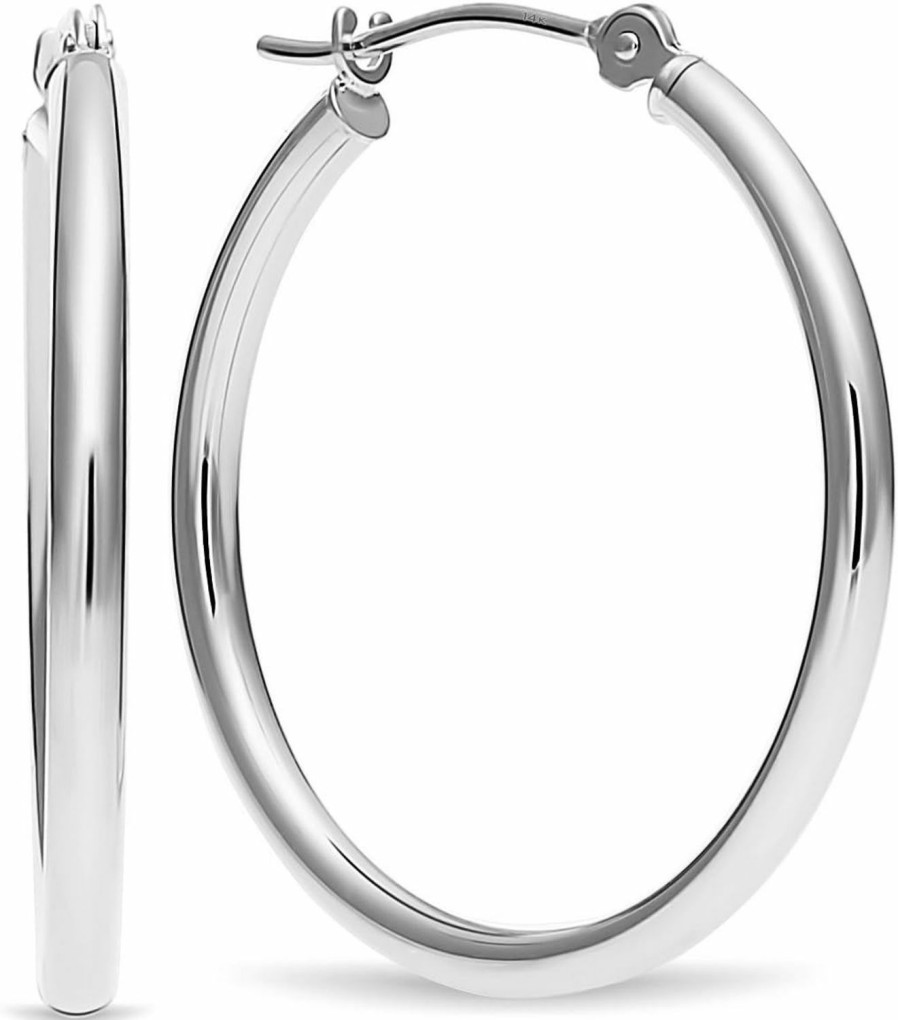 Art and Molly 14K Gold Hoop Earrings, 1\" Diameter | Earrings