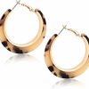 XOCARTIGE Xocartige Acrylic Hoop Earrings For Women Tortoise Resin Earrings Bohemia Statement Dangle Earring Studs For Girls | Earrings