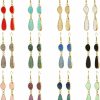 Hicarer 12 Pairs Faux Druzy Drop Earrings Crystal Pendant Dangle Earrings Multicolor Stainless Steel Earrings For Women Girls | Earrings