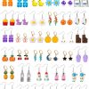 LUYI 28 Pairs Weird Cute Earrings Funny Kawaii Indie Funky Earrings Including Gummy Bear Water Bottle Food Mushroom Boba Tea Earrings Goldfish Flowers Dangle Earrings For Girls Women | Earrings