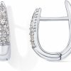 PAVOI Pavoi 18K Gold Plated 925 Sterling Silver Posts Cubic Zirconia U Shaped Hoop Earrings | Hypoallergenic Cz Huggie Earrings For Women | Earrings