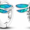 NARMO Narmo Earrings For Women 925 Sterling Silver Colorful Heart Hoops Feather Hoop Cross Hoop Small Hoop Earrings Huggie Earrings For Women Hypoallergenic Hoop Earrings | Earrings