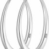 LOUMILEO Loumileo 925 Sterling Silver Hoop Earrings Large Silver Hoop Earrings For Women Hypoallergenic Big Silver Hoop Earrings Lightweight Chunky Silver Hoops Earrings For Women (35/40/50/60Mm) | Earrings