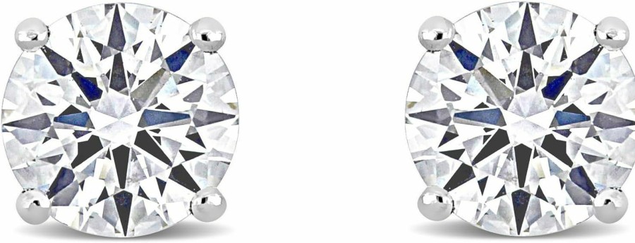 Abbie+Cleo Lab-Grown Diamond Stud Earrings With Unique Laser Engraved Diamond Id, Set In Platinum Or White Gold - D Color, Vvs2 Clarity, Igi Certified Lab-Grown Diamonds - Available In 1, 2 Ct Tw | Earrings