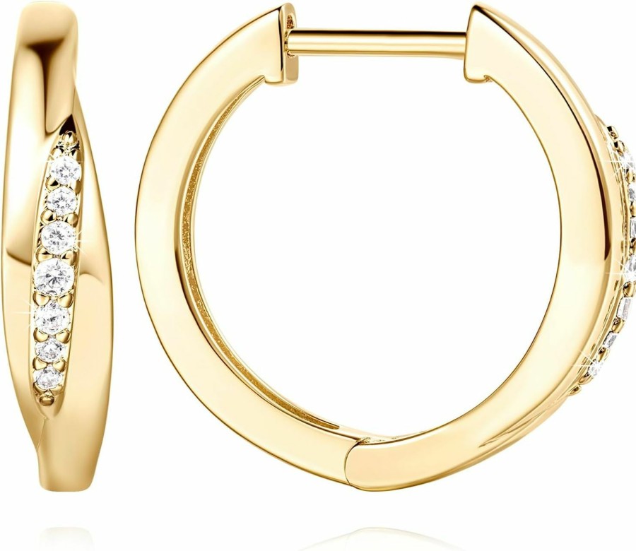 AIGAMIT Aigamit Gold Huggie Hoop Earrings 14K Gold Hoop Earrings For Women Gold Hoop Earrings 14K Gold Diamond Hoop Earrings For Women (20.5Mm) | Earrings