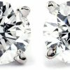 P3 POMPEII3 Pompeii3 14K White Or Yellow Gold 1/4Ct T.W. Diamond Studs Round-Cut Tiny Natural Diamond Earrings Women'S | Earrings