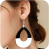 REELMAR Reelmar Black And White Acrylic Earrings For Women Dangle Trendy Long Water Drop Two Tone Earrings Fashion Geometric Acrylic Statement Earrings Boho Bohemian Lightweight Jewelry | Earrings