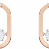 SWAROVSKI Swarovski Pierced Earrings With Floating Round Crystals On A Rose-Gold Tone Finish Setting With A Cage Design, Part Of The Swarovski Sparkling Dance Collection | Earrings