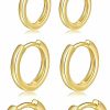 BMMYE Bmmye 4 Pairs Small Gold Huggie Hoop Earrings For Women Cartilage Mini Gold Hoops Gold Earrings Set For Multiple Piercing Hypoallergenic | Earrings