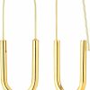 LANE WOODS Pin Earrings Hoop: Minimalist Hypoallergenic Gold Plated Fashion Trendy Jewelry For Women Girls Teens | Earrings