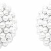 Rosemarie & Jubalee Rosemarie & Jubalee Women'S Timeless Classic Simulated Pave Pearl Cluster Hypoallergenic Stud Earrings, 0.35\" | Earrings